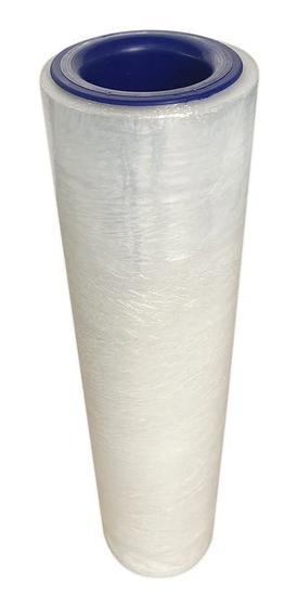 Imagem de Filme Stretch Virgem  500mm X 100m - 0,025mc Sem Tubo De Papelão - Acompanha Aplicador Profissional