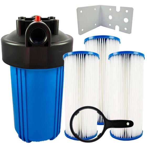 Imagem de Filtro Água Poço Caipira Nascente Cisterna 3000 L/h 3 Refis