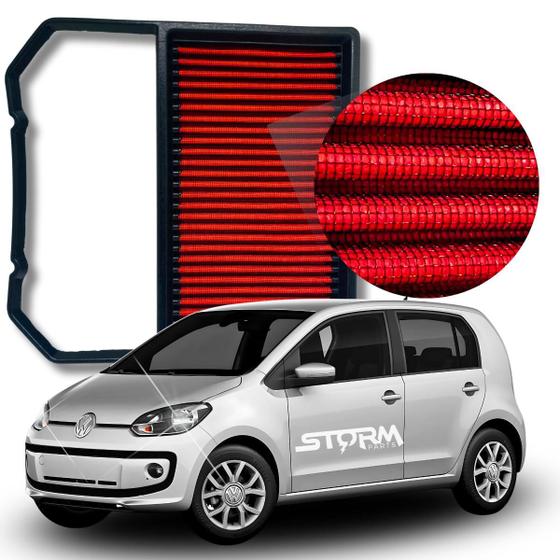 Imagem de Filtro Ar Esportivo Vw UP Motor 1.0 MPI 12v Ano 2014 a 2022 Volkswagen Move Take I-motion Run High Track Manual Wbr
