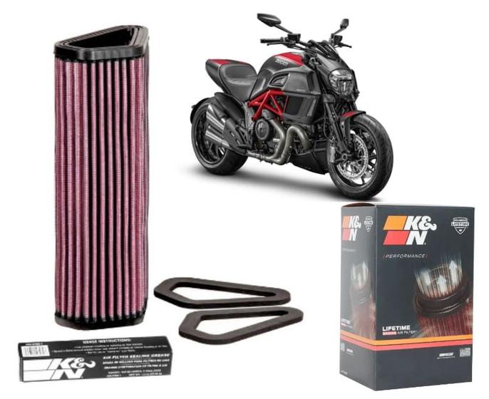 Imagem de Filtro Ar K&n esportivo Ducati Diavel Carbon ano 2017