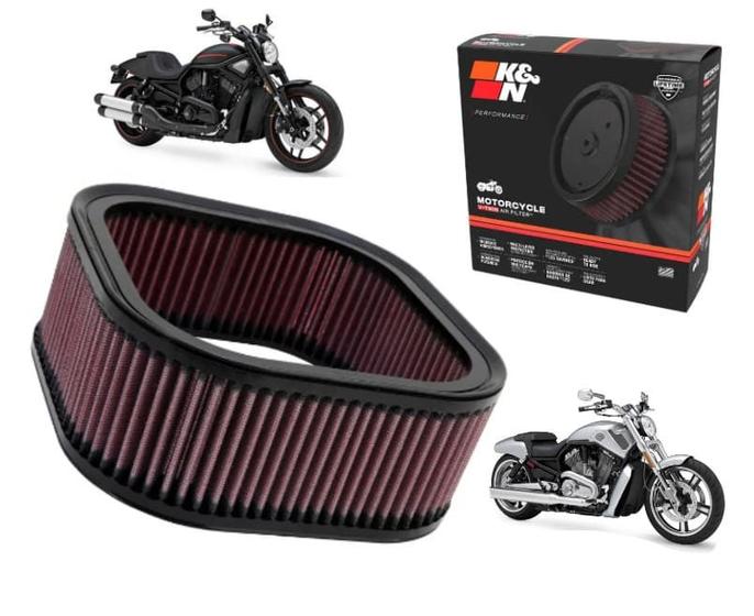 Imagem de Filtro Ar K&n Esportivo Harley VRSCB VRod 69 CI 2004-2005.