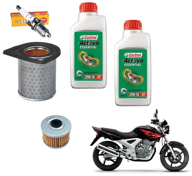 Imagem de Filtro Ar Oleo Castrol Vela Ngk Cbx 250 Twister 2001 A 2008