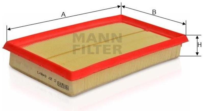 Imagem de Filtro Ar Pulse 2021 a 2024 Mann-Filter C 27 046/1
