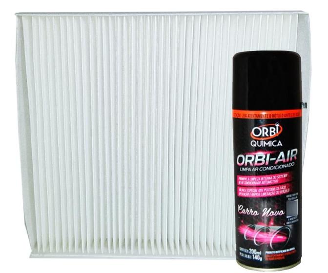 Imagem de Filtro cabine ar condicionado e spray limpa ar novo uno motor 1.0 1.3 e 1.4 2010 2011 2012 2013 2014 2015 2016 2017