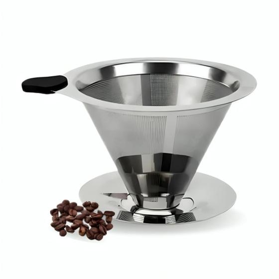 Imagem de Filtro Café Aço Inox Coador Permanente Portátil S/ Papel