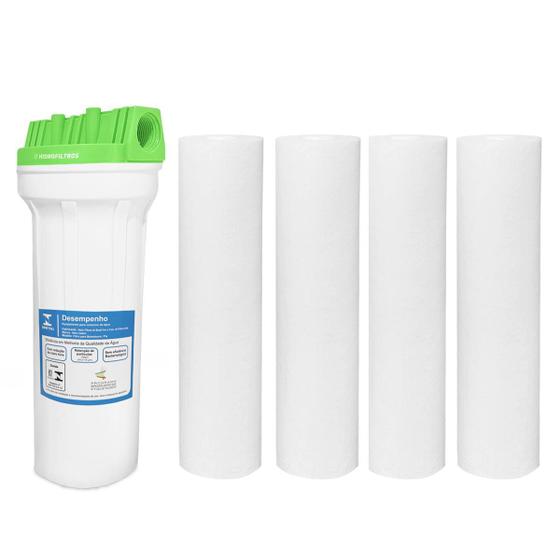 Filtro Caixa D'água e Cavalete Hidrofiltros + 4 Refil Extra Menor preço em Filtro Caixa D'água e Cavalete Hidrofiltros + 4 Refil Extra