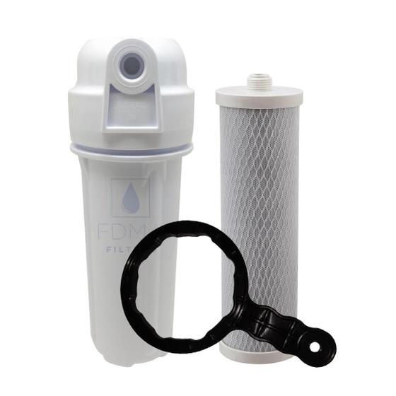Filtro Chuveiro Vitamina C+E+A - Remove Cloro, Aromaterapia Limão, 4-6 Meses Duração
