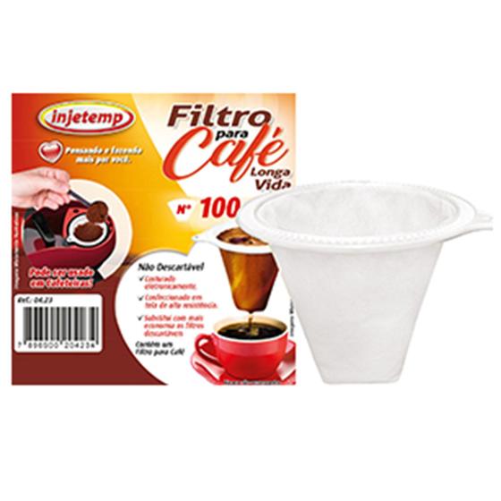 Imagem de Filtro / coador de cafe de pano sintetico filtro longa vida 100