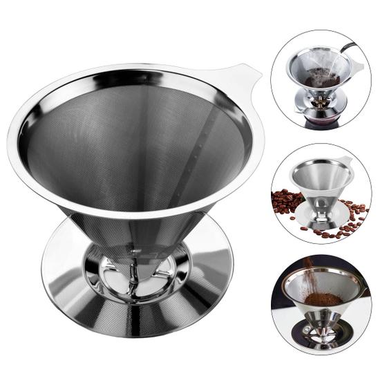 Imagem de Filtro Coador De Café Reutilizável Aço Inox 101 Pequeno