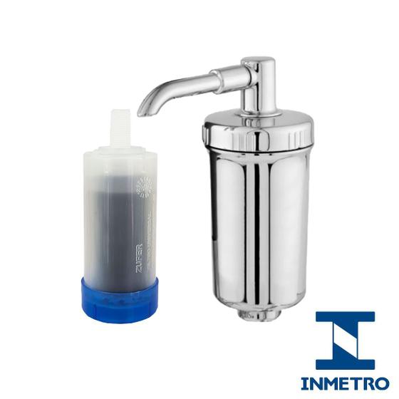 Imagem de Filtro Copo Abs Com Refil Universal Para Torneira De Cozinha