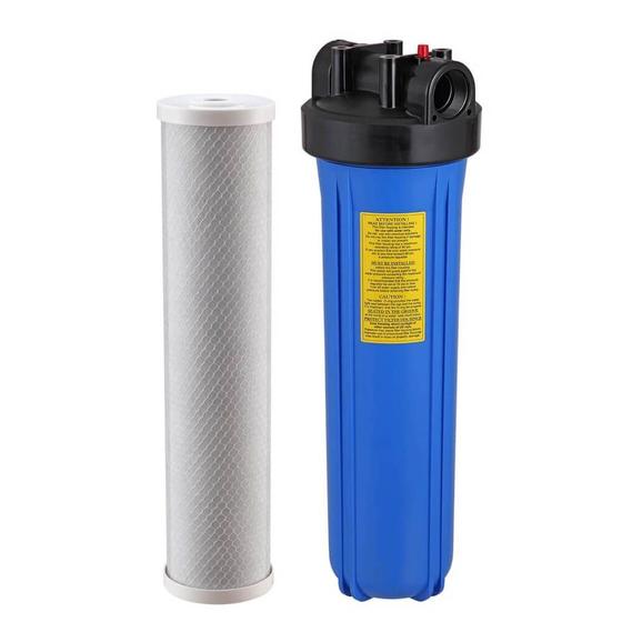 Imagem de Filtro De Água Bbi Big Blue 20 Com Refil Carbon Block Big 20 Big Filter Carvão Ativado Remove Cloro Alta Vazão