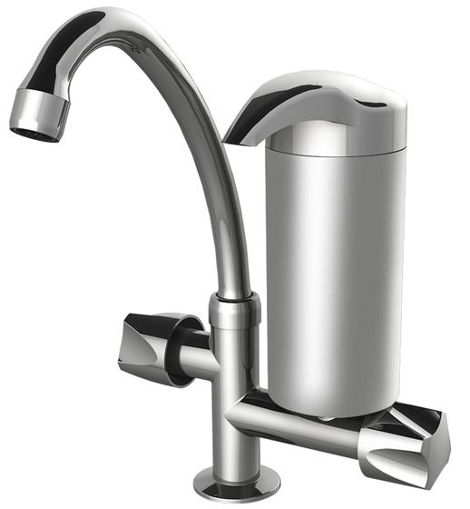 Imagem de Filtro De Água Com Mesa Cristal Com Bitola 1/2" - 3/4" Bica Alta Búzios Luxo Cromado Durín