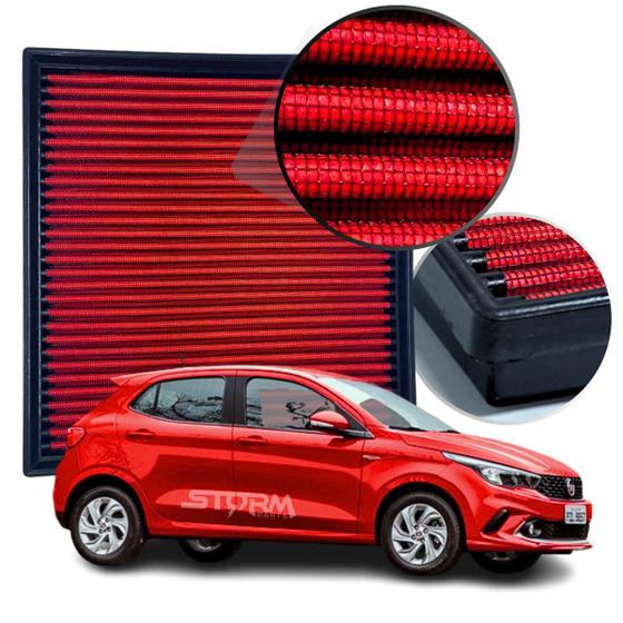Imagem de Filtro de Ar Esportivo Fiat Argo 1.8 16v Flex ano 2017 a 2024 inbox Trekking Hgt Precision Open Edition E.torq Flex 2018 2019 2020 2022 2023