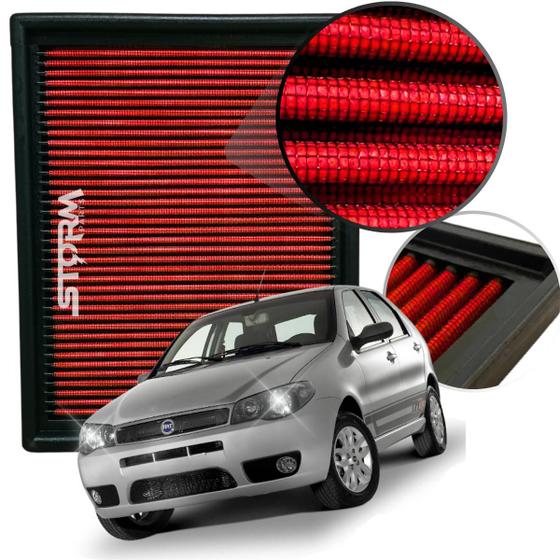 Imagem de Filtro de Ar Esportivo Fiat Palio 1.3 8v 16v Ano 2000 A 2005 Lavável Reutilizável inbox Fire Ce  Manual pickup
