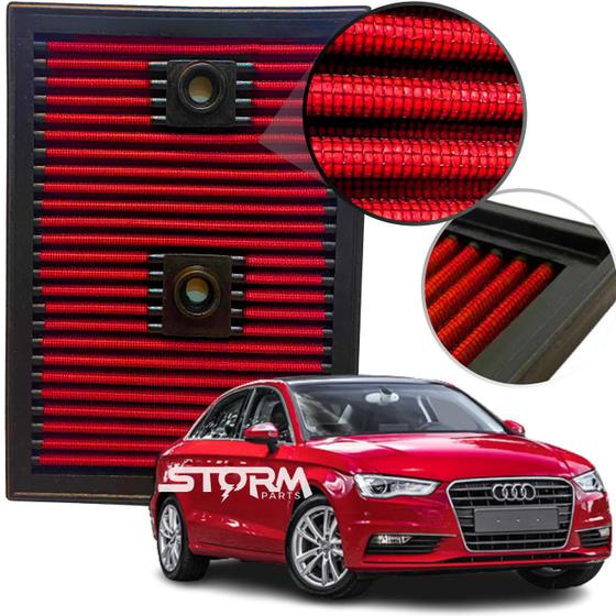 Imagem de Filtro De Ar Esportivo Inbox Audi A3 1.4 Tfsi ano 2013 a 2019 Motor Turbo Lavável Attraction Prestige Sportback Ambiente S-tronic Sedan Hatch remap