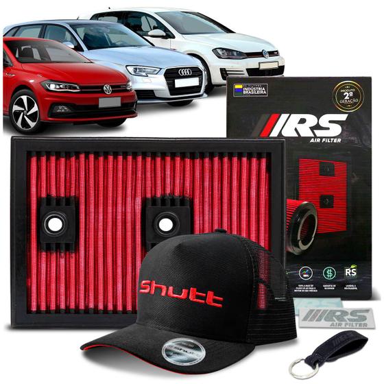 Imagem de Filtro de Ar Esportivo Inbox RS de Alta Performance VW AUDI RS2988 + Boné Shutt