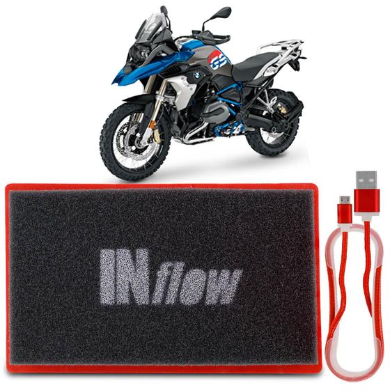 Imagem de Filtro de Ar Esportivo Inflow BMW R NineT 2014 a 2016 R1200 GS 2010 a 2014 MHPF2002 + presente