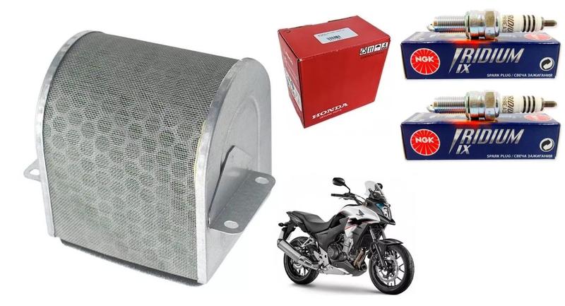 Imagem de Filtro De Ar Honda + Par Vela Ngk Iridium Cb 500 F X R De 2014 Ate 2019