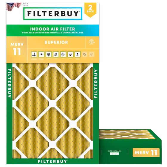 Imagem de Filtro de Ar MERV 11 8x16x4 (2 Unidades) - Defesa Alérgica para Forno HVAC/AC