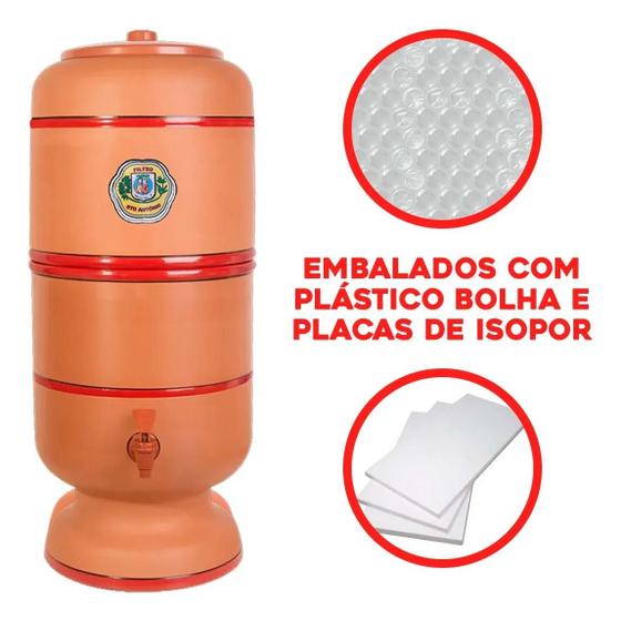 Filtro De Barro Completo 00 (2L+2L) Total 4l com vela Bóia torneira - GENÉRICO Imagem de Filtro De Barro Completo 00 (2L+2L) Total 4l com vela Bóia torneira