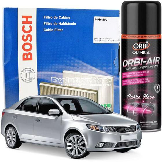 Imagem de Filtro De Cabine Ar Condicionado Bosch Cerato 2010 2011 2012 2013 + Spray Higienizador