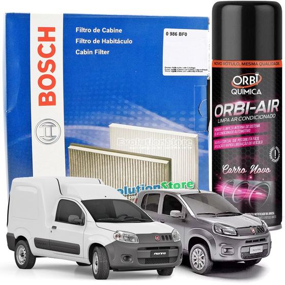 Imagem de Filtro De Cabine Ar Condicionado Bosch Novo Uno Vivace Attractive Nova Fiorino + Spray Higienizador