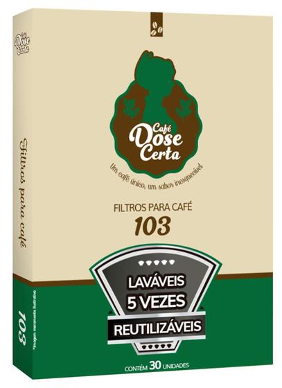 Imagem de Filtro de Café 103 Reutilizavel ate 5 vezes kit com 03 unidades