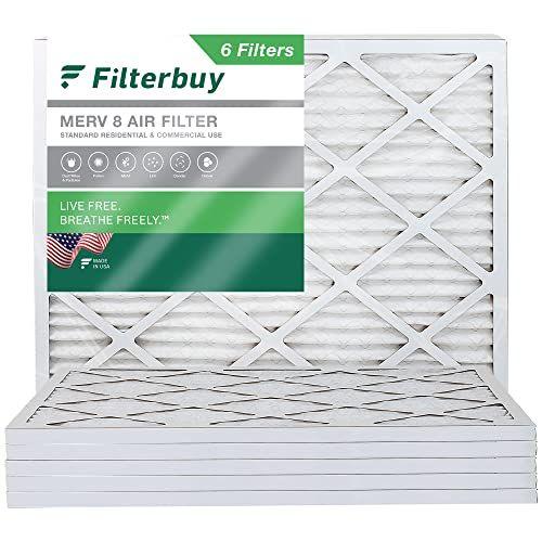 Imagem de Filtro de filtro 14x18x1 Filtro de ar MERV 8 Defesa de Poeira (6-Pack), Reposição de filtros de ar do forno HVAC AC (Tamanho real: 13,50 x 17,50 x 0,75 polegadas)