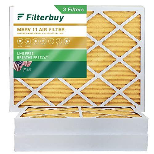 Imagem de Filtro de filtro 20x25x4 Filtro de ar MERV 11 Defesa alérgena (3-Pack), Substituição de filtros de ar do forno HVAC AC (Tamanho real: 19,38 x 24,38 x 3,63 polegadas)