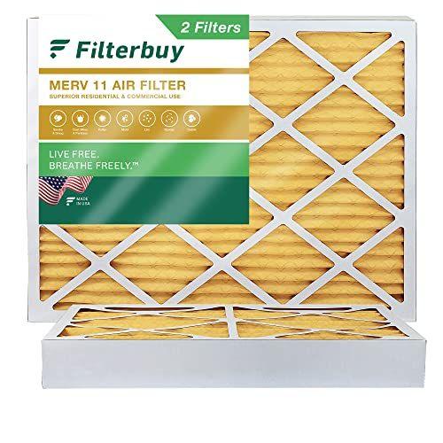 Imagem de Filtro de filtro 24x25x4 Filtro de ar MERV 11 Defesa alérgena (2-Pack), Substituição de filtros de ar do forno HVAC AC (Tamanho real: 23,75 x 24,75 x 3,75 polegadas)