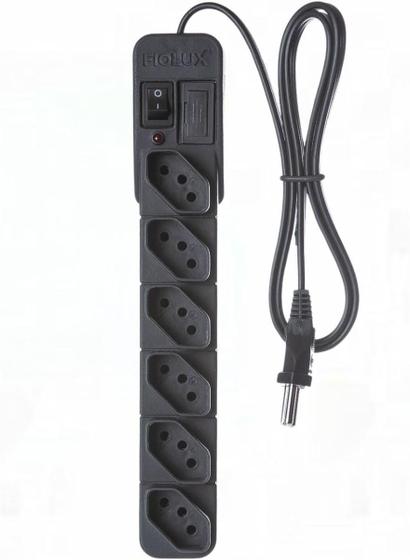 Imagem de Filtro de linha 6 tomadas Extensão elétrica com proteção Fiolux