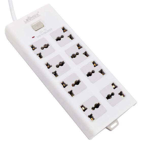 Imagem de Filtro de Linha Extensão Eletrica Bivolt 1,50m 8 Tomadas Universal com Interruptor
