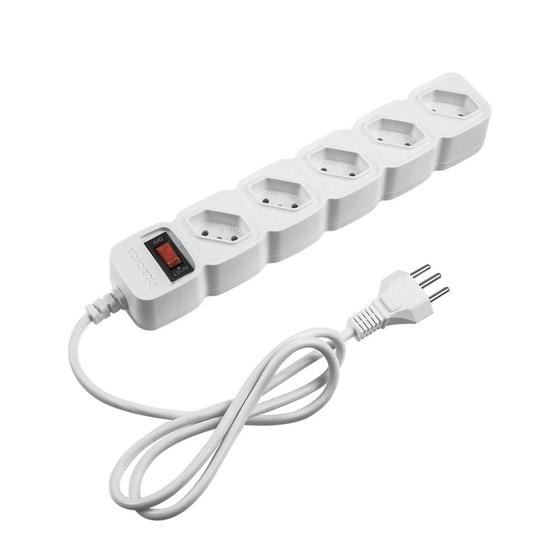 Filtro de Linha Intelbras 5 Tomadas, EPE 205+, Bivolt, Branco - 4824202 Menor preço em Filtro de Linha Intelbras 5 Tomadas, EPE 205+, Bivolt, Branco - 4824202