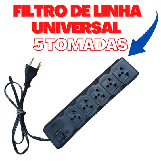 Filtro De Linha Universal 5 Tomadas Régua Elétrica Extensão PREÇO DE ATACADO Menor preço em Filtro De Linha Universal 5 Tomadas Régua Elétrica Extensão PREÇO DE ATACADO