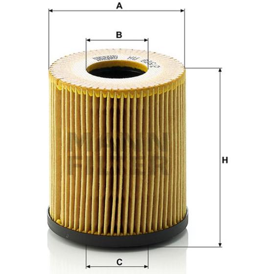 Imagem de Filtro de óleo Fiat Doblo 2010 a 2024 MANN-FILTER HU 816/2 X