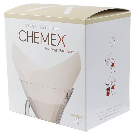 Imagem de Filtro de papel Chemex Quadrado 100 unidades - para 6-8 xícaras