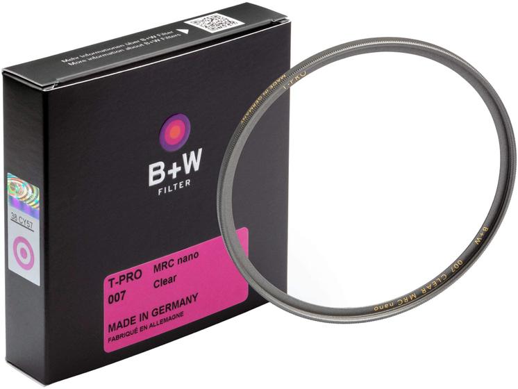 Imagem de Filtro de proteção B+W transparente para lente de câmera 52mm T-PRO 007