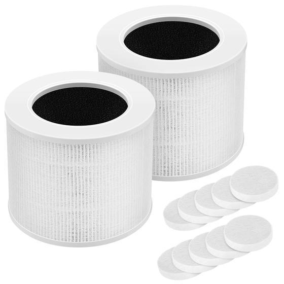 Imagem de Filtro de reposição, pacote com 2 unidades Ecleanfy, compatível com o mini purificador de ar LEVOIT Core