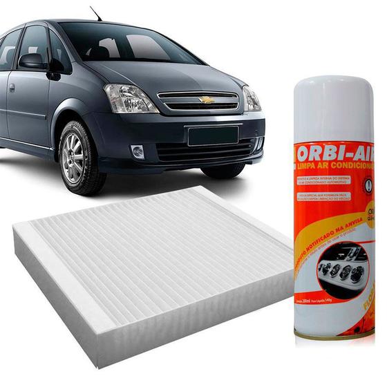 Filtro do Ar Condicionado Cabine Gm Meriva 1.8 8V 16V 2003 em diante Gasolina 1.4 1.8 8V 2004 em diante Flex + Higienizador Menor preço em Filtro do Ar Condicionado Cabine Gm Meriva 1.8 8V 16V 2003 em diante Gasolina 1.4 1.8 8V 2004 em diante Flex + Higienizador