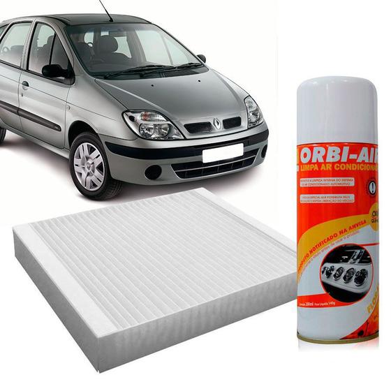 Imagem de Filtro do Ar Condicionado Cabine Renault Megane 1.6 2.0 1997 a 2005 Scenic 1.6 2.0 1997 em diante + Higienizador