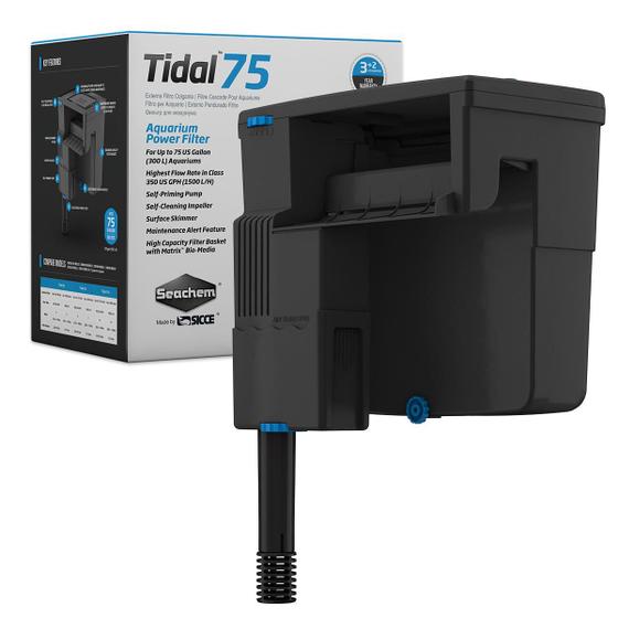 Imagem de Filtro Externo Tidal 75 Seachem Hang On 1500 L/h para Aquário até 300 L