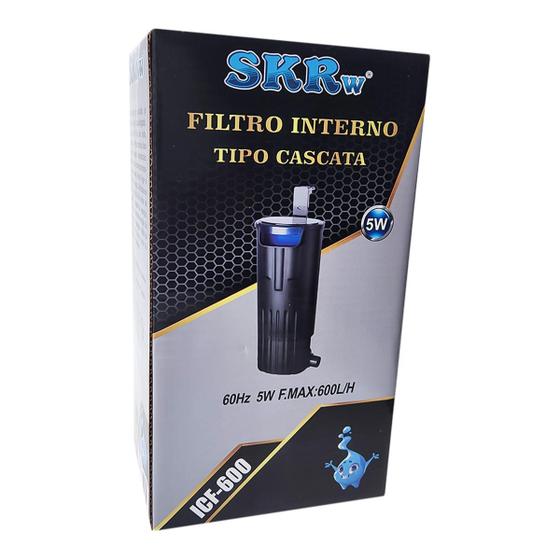 Imagem de Filtro Interno Cascata ICF-600 SKRw para Aquário 600 L/h