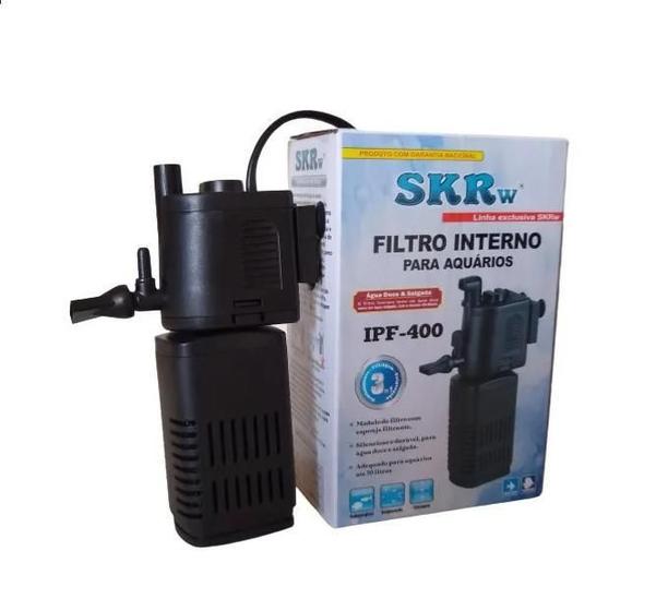 Imagem de Filtro Interno Para Aquário Peixes Skrw Ipf-400 Consumo 6,5W
