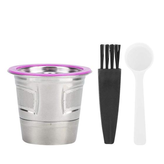Imagem de Filtro K-Cup Reutilizável Fdit em Aço Inoxidável - com Colher