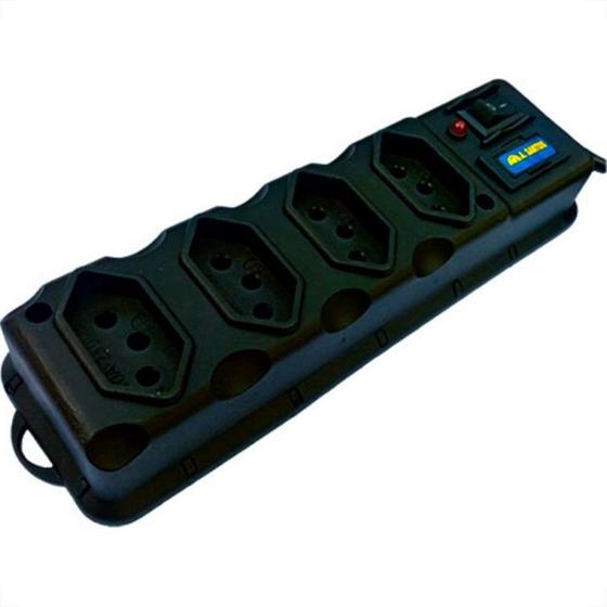 Imagem de Filtro Linha Asantos Plastico 4 Tomadas Bivolt Com Fusivel 3044