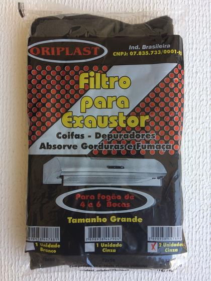 Imagem de Filtro / manta para exaustor / coifa kit c/4 unidades cinza