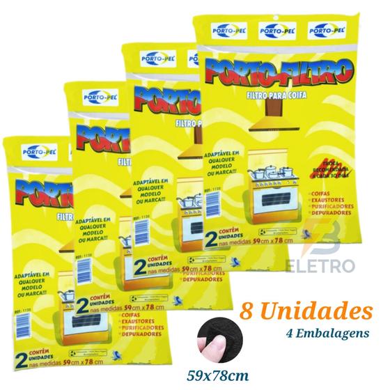 Imagem de Filtro Manta Protetor 8 Unidades de 59x78cm para Coifas Exaustores Colormaq Sugar Diversos