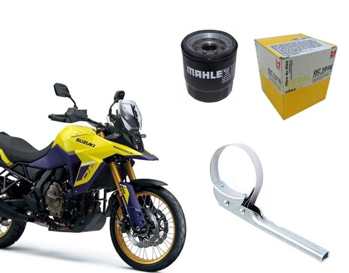Imagem de Filtro Óleo Metal Leve OC1018 Bandit Gsr Srad V-Strom M800 + Chave Saca Filtro Moto Oleo
