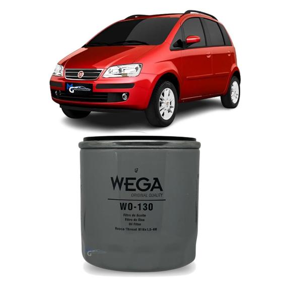 Imagem de Filtro óleo Wega Fiat Idea Motor 1.8 8v Flex 2005 a 2009