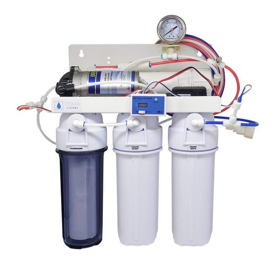 Imagem de Filtro Osmose Reversa 100gpd + Tds Inline + Manômetro Completo